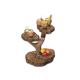 Tree-Ring Wooden Display Rack