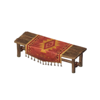 Floral Cloth Wooden Table