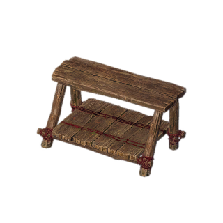 Plain Wood Double-Layer Table