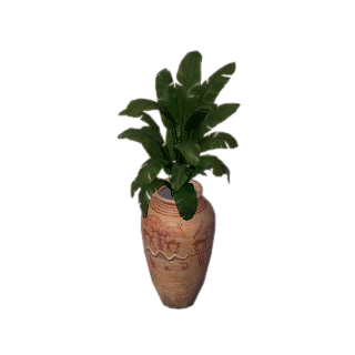 Simple Tall Ceramic Flowerpot