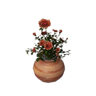 Simple Low Ceramic Flowerpot